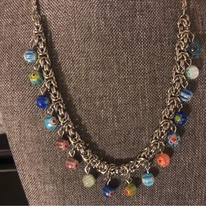 Adorable Stainless Steel Multi-Colored Beaded Necklace